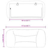 Headboard Cushion "Hvar" Dark Grey 107 cm King Single Fabric