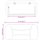 Headboard Cushion "Hvar" Black 107 cm King Single Fabric