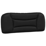Headboard Cushion Black 107 cm King Single Faux Leather - Front View