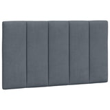 Headboard Cushion "Hanko" Dark Grey 90 cm Velvet