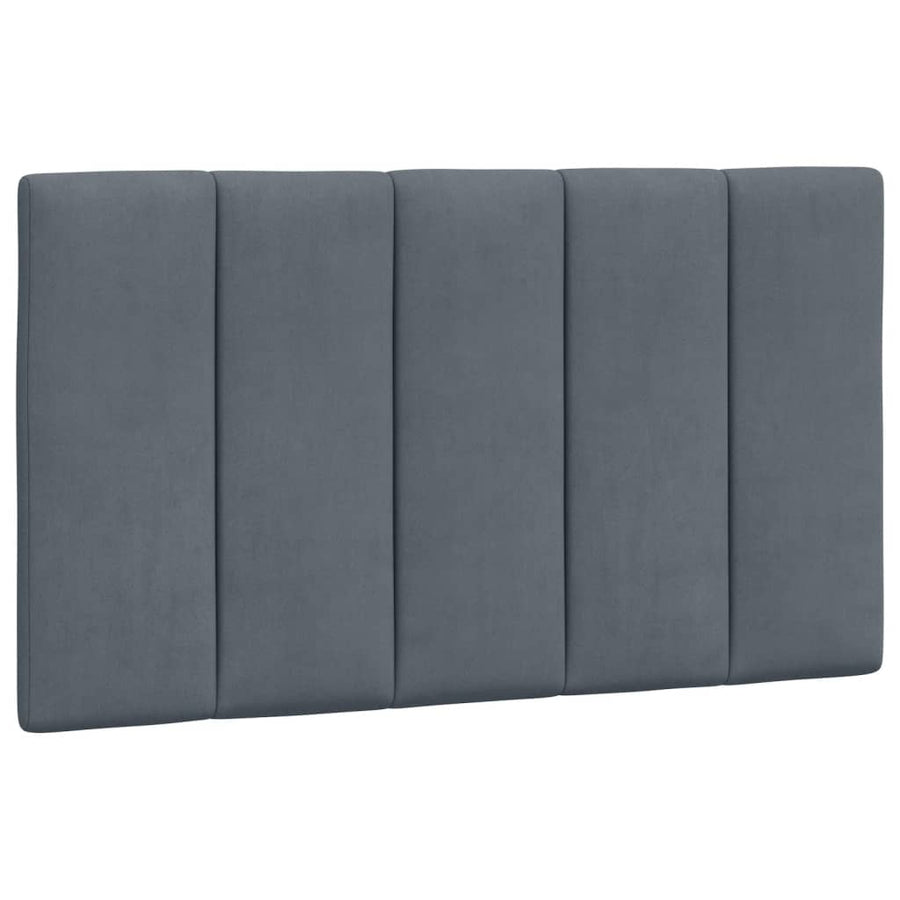 Headboard Cushion "Hanko" Dark Grey 90 cm Velvet