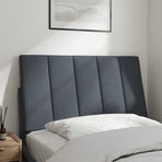 Headboard Cushion "Hanko" Dark Grey 90 cm Velvet