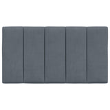 Headboard Cushion "Hanko" Dark Grey 90 cm Velvet
