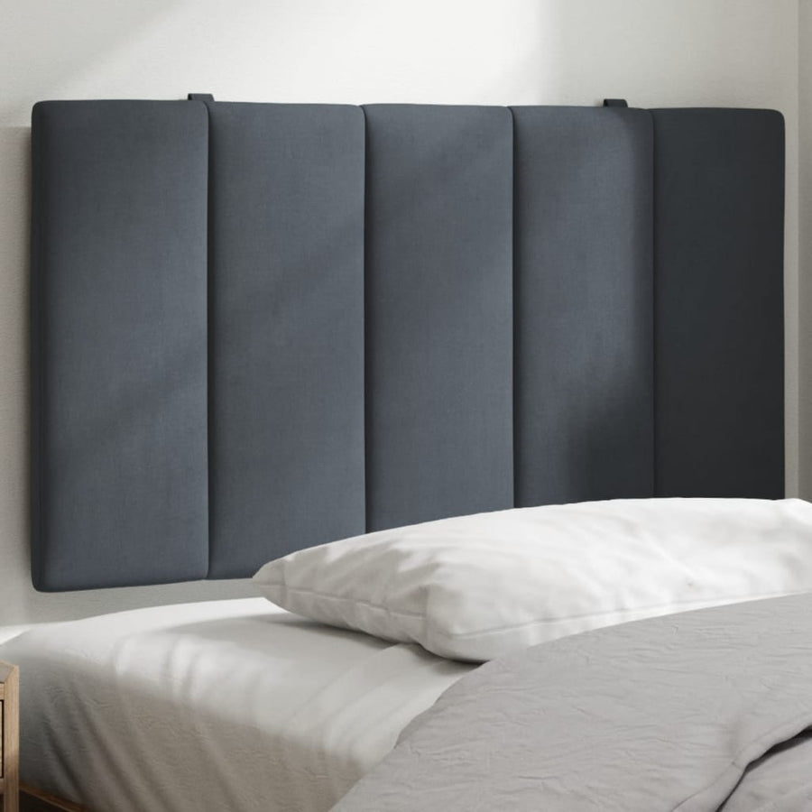 Headboard Cushion "Hanko" Dark Grey 90 cm Velvet
