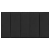 Headboard Cushion "Hanko" Black 90 cm Velvet