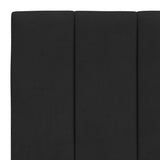Headboard Cushion "Hanko" Black 90 cm Velvet