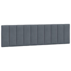 Headboard Cushion "Hanko" Dark Grey 180 cm Velvet