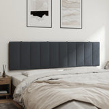 Headboard Cushion "Hanko" Dark Grey 180 cm Velvet