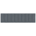 Headboard Cushion "Hanko" Dark Grey 180 cm Velvet