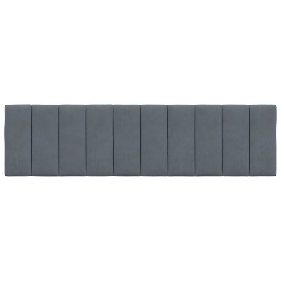 Headboard Cushion "Hanko" Dark Grey 180 cm Velvet