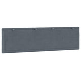 Headboard Cushion "Hanko" Dark Grey 180 cm Velvet