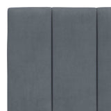 Headboard Cushion "Hanko" Dark Grey 180 cm Velvet