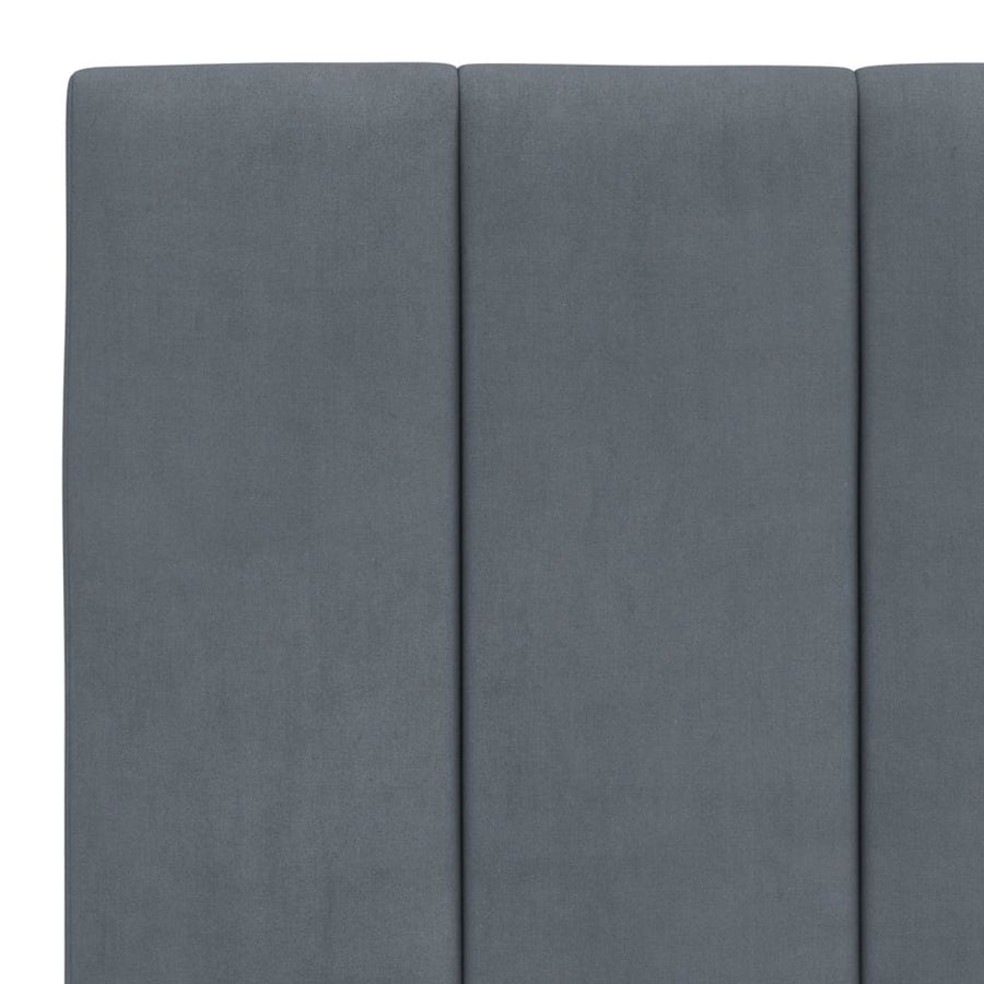 Headboard Cushion "Hanko" Dark Grey 180 cm Velvet