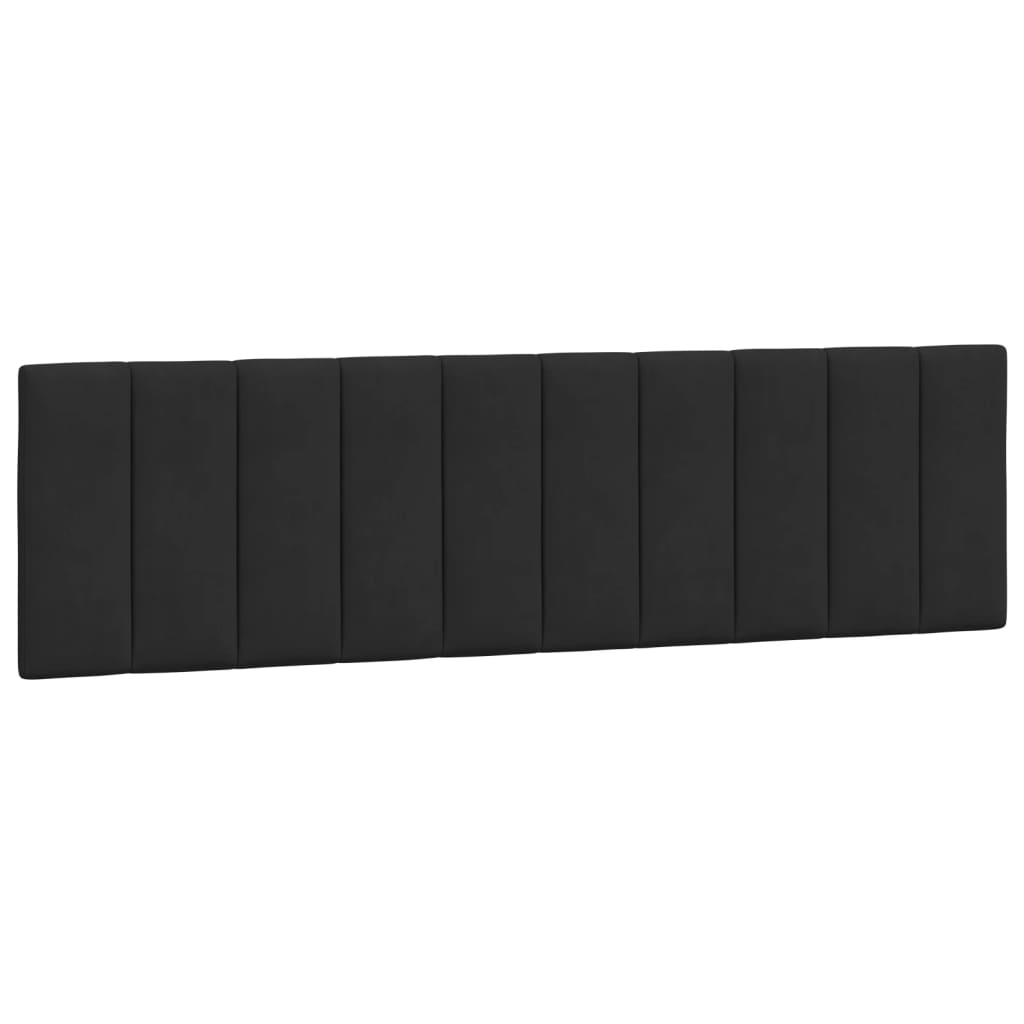 Headboard Cushion "Hanko" Black 180 cm Velvet