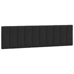 Headboard Cushion "Hanko" Black 180 cm Velvet