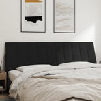 Headboard Cushion "Hanko" Black 180 cm Velvet