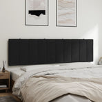 Headboard Cushion "Hanko" Black 180 cm Velvet