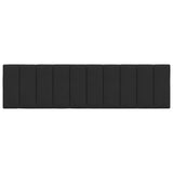 Headboard Cushion "Hanko" Black 180 cm Velvet