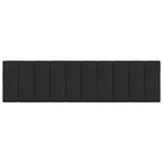 Headboard Cushion "Hanko" Black 180 cm Velvet