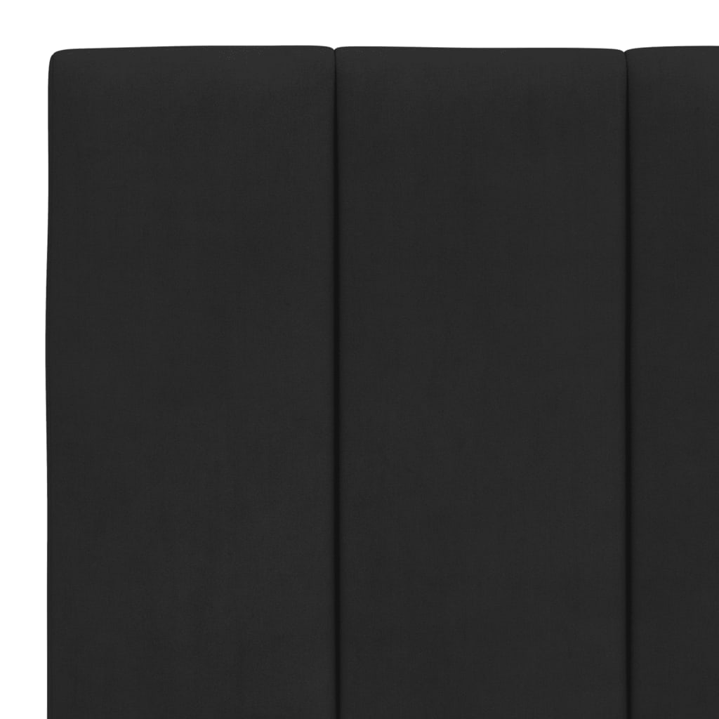 Headboard Cushion "Hanko" Black 180 cm Velvet