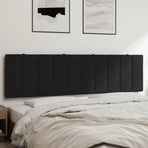 Headboard Cushion "Hanko" Black 180 cm Velvet