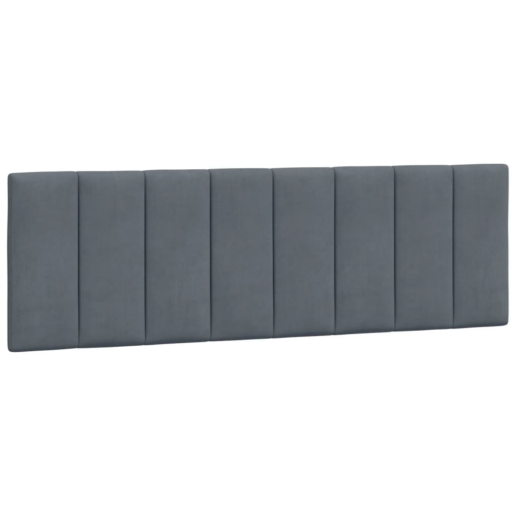 Headboard Cushion "Hanko" Dark Grey 152 cm Queen Velvet