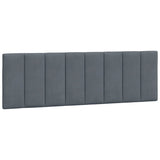 Headboard Cushion "Hanko" Dark Grey 152 cm Queen Velvet