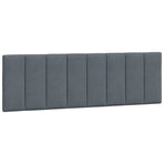 Headboard Cushion "Hanko" Dark Grey 152 cm Queen Velvet