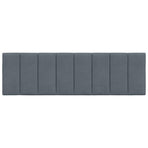 Headboard Cushion "Hanko" Dark Grey 152 cm Queen Velvet