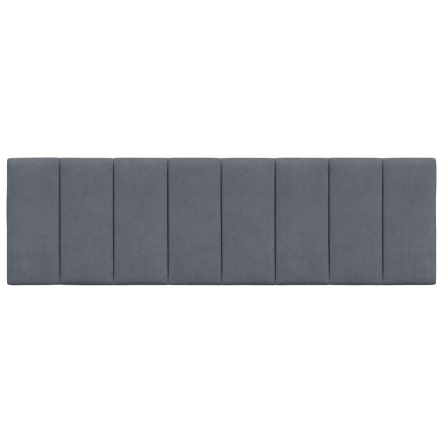 Headboard Cushion "Hanko" Dark Grey 152 cm Queen Velvet