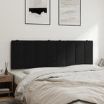 Headboard Cushion "Hanko" Black 152 cm Queen Velvet