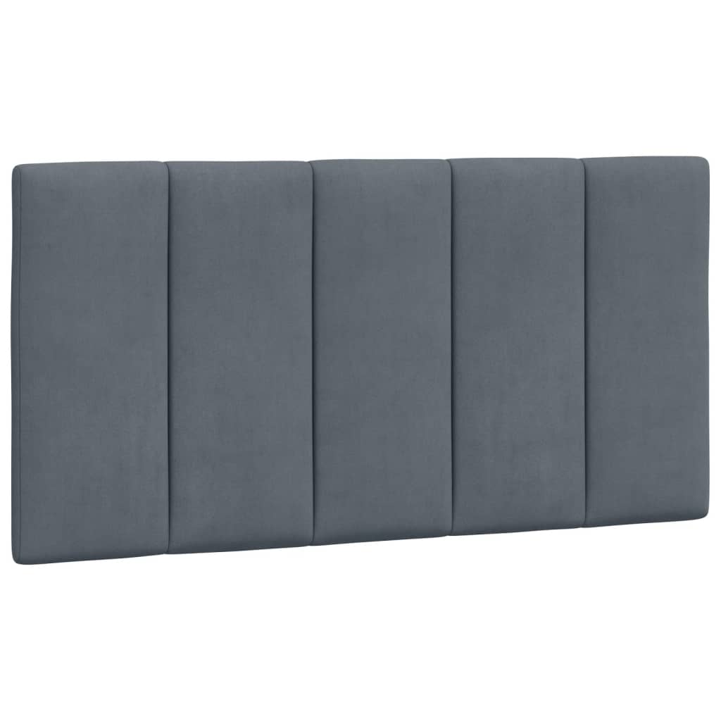 Headboard Cushion "Hanko" Dark Grey 107 cm King Single Velvet