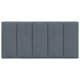 Headboard Cushion "Hanko" Dark Grey 107 cm King Single Velvet