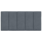 Headboard Cushion "Hanko" Dark Grey 107 cm King Single Velvet