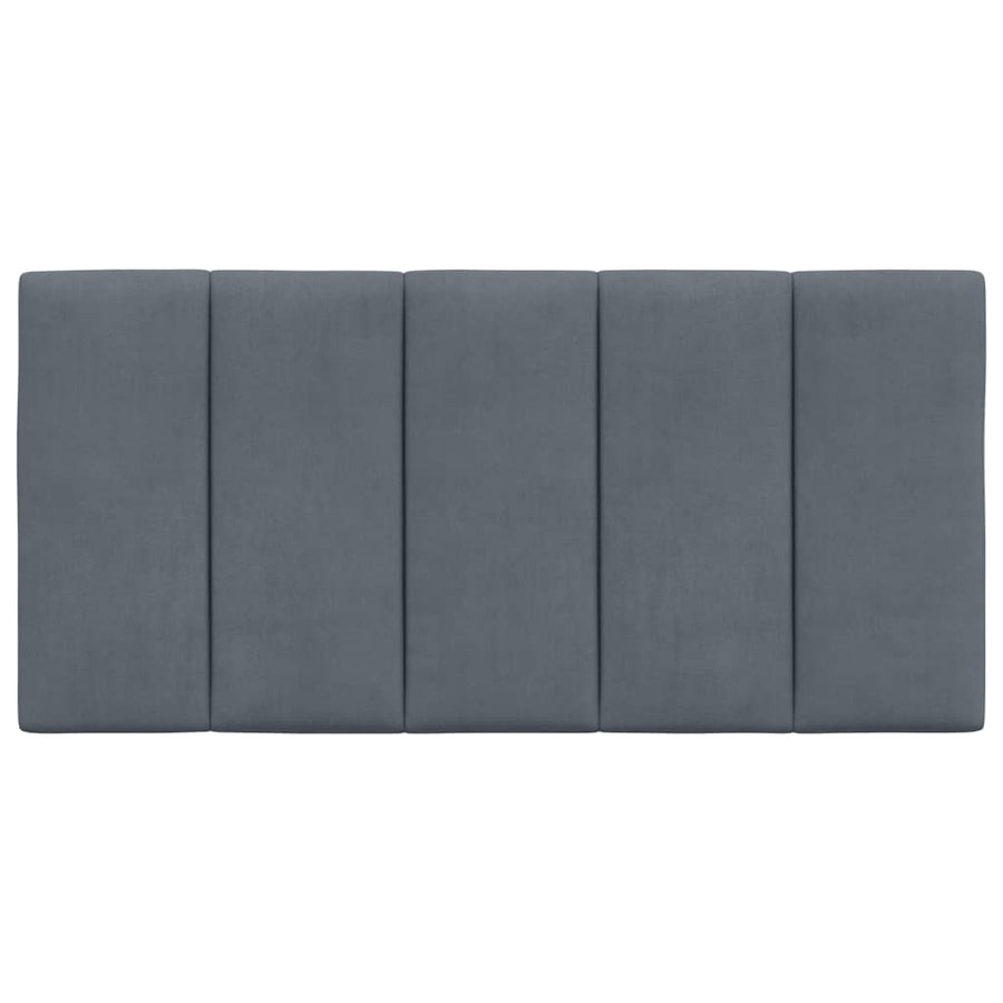 Headboard Cushion "Hanko" Dark Grey 107 cm King Single Velvet