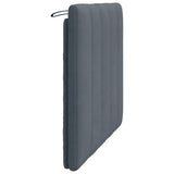 Headboard Cushion "Hanko" Dark Grey 107 cm King Single Velvet