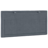 Headboard Cushion "Hanko" Dark Grey 107 cm King Single Velvet
