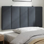 Headboard Cushion "Hanko" Dark Grey 107 cm King Single Velvet