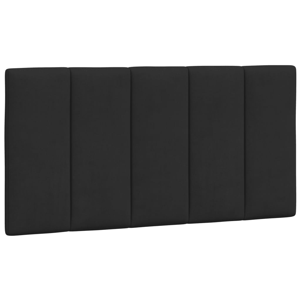 Headboard Cushion "Hanko" Black 107 cm King Single Velvet