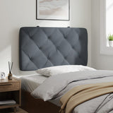 Headboard Cushion Dark Grey 90 cm Velvet - Top-Down View