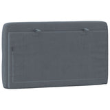 Headboard Cushion Dark Grey 90 cm Velvet - Close-Up Angle
