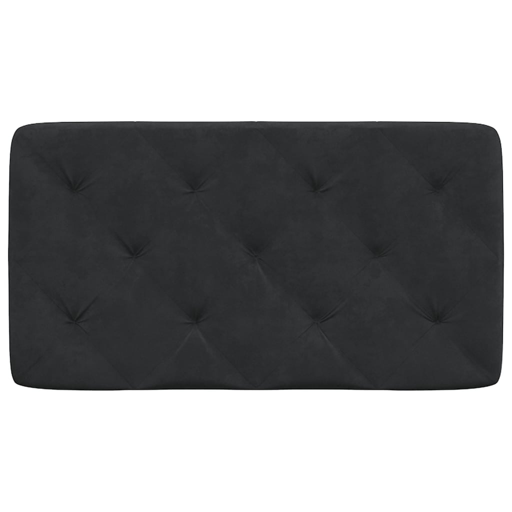 Headboard Cushion Black 90 cm Velvet