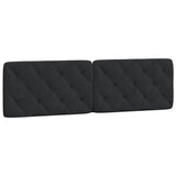 Headboard Cushion Black 180 cm Velvet - Front View