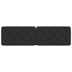 Headboard Cushion Black 180 cm Velvet