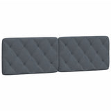 Headboard Cushion Dark Grey 152 cm Queen Velvet