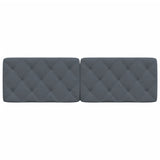Headboard Cushion Dark Grey 152 cm Queen Velvet