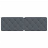 Headboard Cushion Dark Grey 152 cm Queen Velvet - 45-Degree Angle