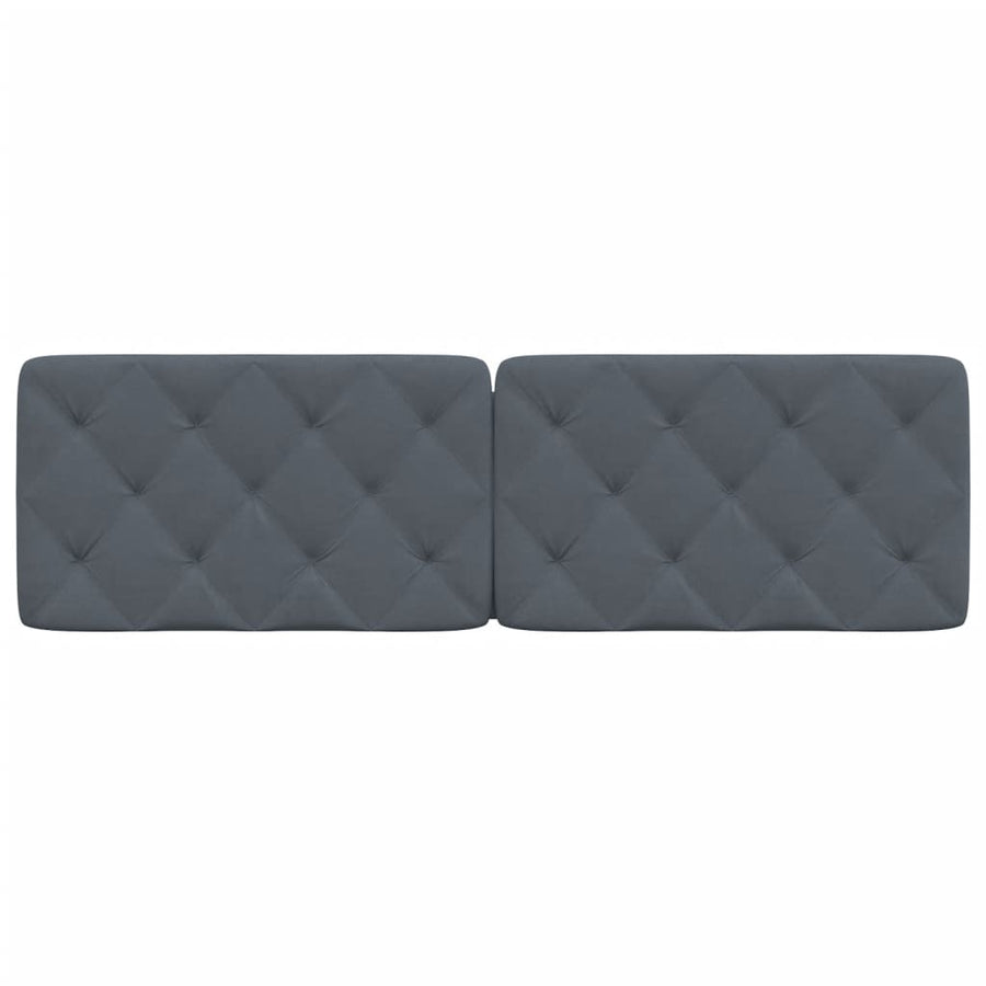 Headboard Cushion Dark Grey 152 cm Queen Velvet