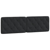 Headboard Cushion Black 152 cm Queen Velvet - Front View