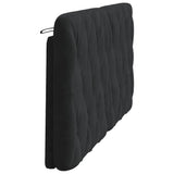 Headboard Cushion Black 152 cm Queen Velvet - Rear View